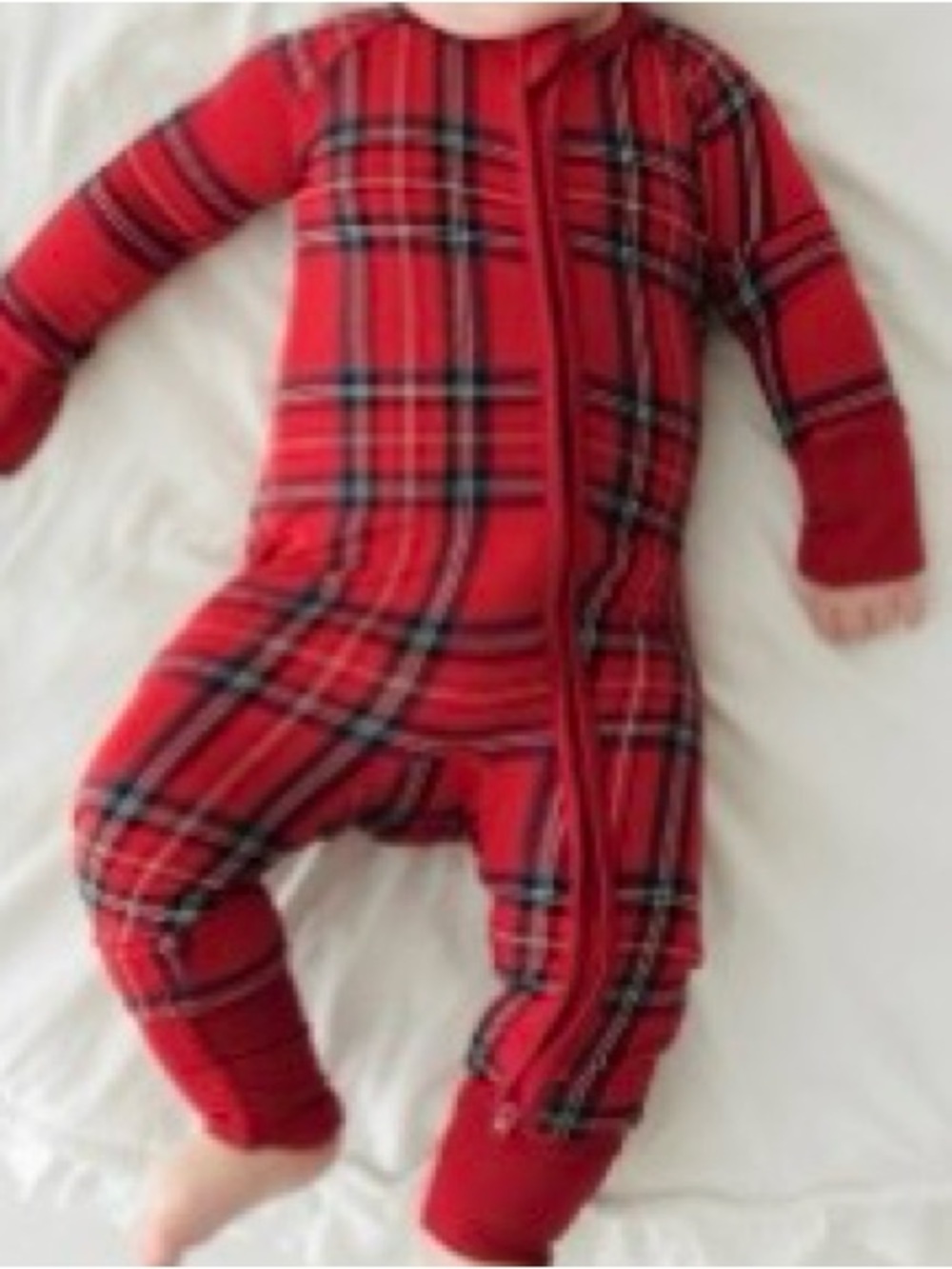Little Sleepies Holiday Plaid Zippy